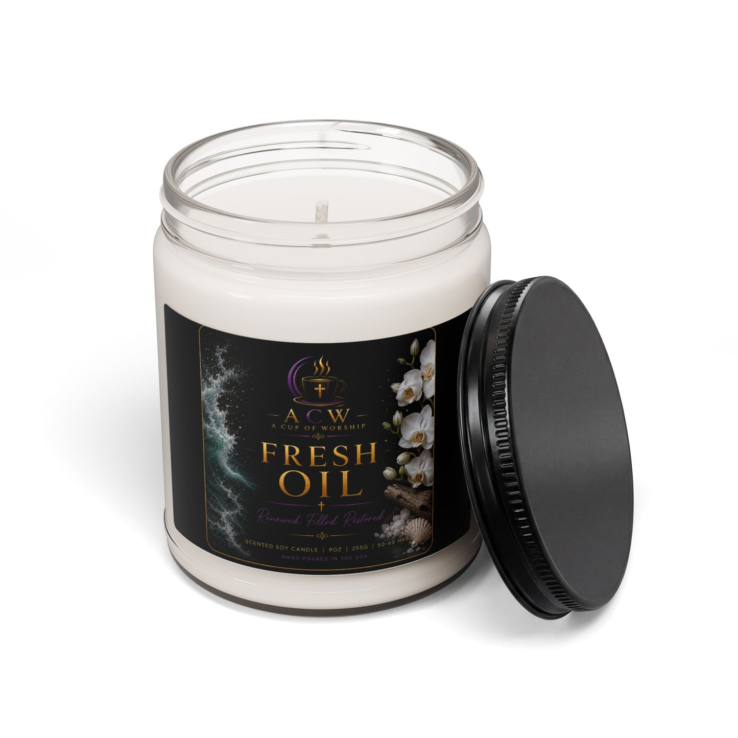 Fresh Oil Candle | Sea Salt + Orchid Soy Candle